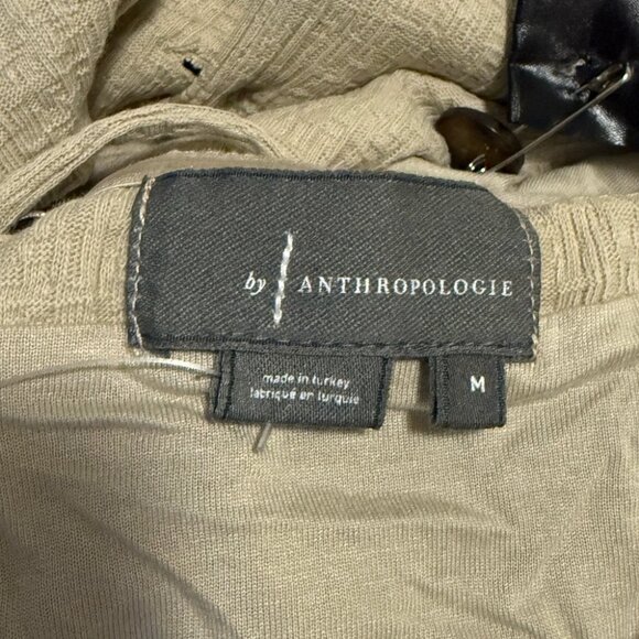 By Anthropologie Halter Cotton Button Front Vest Halter Top Sand Beige - Picture 11 of 14